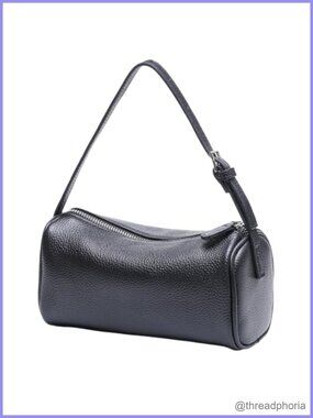 Genuine Leather Small Barrel Bag Purse Hobo Handbag